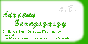 adrienn beregszaszy business card